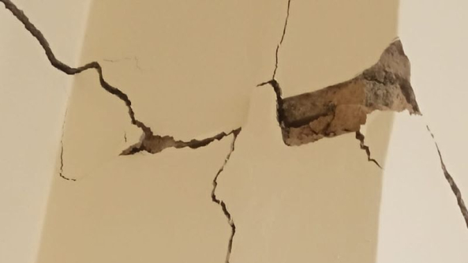 Überschwemmungsschäden in Krankenstation in Embu/Kenia