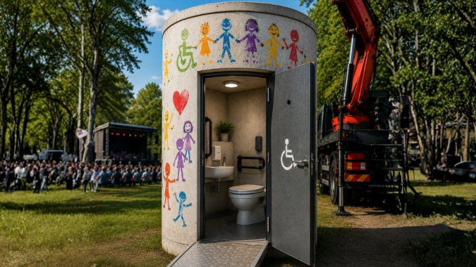 Beton, Kunst, Klo - Barrierefreiheit aus der Röhre