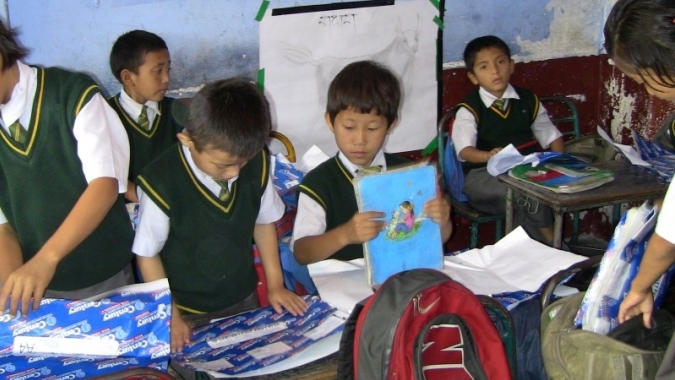 Schulbücher für Tibetan Homes School, Mussoorie