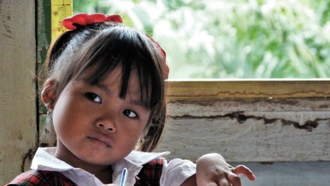 Kindergärten für die Dayaks in Borneo